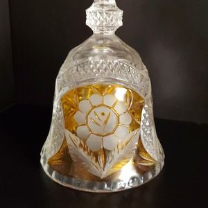 VINTAGE LEAD CRYSTAL BELL WITH FLASH PANEL